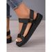 New Female Shoes On Sale Fashion Summer Outdoor Women's Solid Open Toe Low-heeled Roman Casual Beach Sandals Women_vogvips.com
