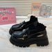 Japanese British Style Retro Star Loafers Spring And Summer New Big Head All Match Height Enhancing Thick Soled_vogvips.com