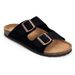 Crestar Cork Footbed Arizona Sandals For Women Men New Classic Solid Color Fashion Slippers With Arch Support Slip-on Suede Shoe_vogvips.com