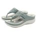 New Style SIKOTU 2025 Round Fashion Toe Post Hollow Women's Wedge Casual Large Size Sandals_vogvips.com