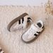 Kids' Classic PU Sneakers – Low-Top Casual Shoes For Girls (Black & Beige, Sizes 22-30, Soft Rubber Sole)_vogvips.com