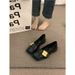 French Hepburn-style British Women's Leather With Square Toe, Vintage Versatile Platform Mary Jane Shoes, Stunning_vogvips.com