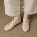 Cameido Women's Spring Soft Sole And Upper Leather Mary Janes Low Heel Low Cut Flats_vogvips.com