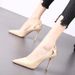 Brand Authentic Soft Leather 2025 Spring And Autumn New Pointed Toe High Women's Stiletto Heels Professional Work Shoes_vogvips.com