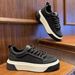 Men's Lace Up Color Block Sneakers Fashion Casual White Board Shoes Light Luxury Soft Breathable Grip Durable Vintage Trend_vogvips.com