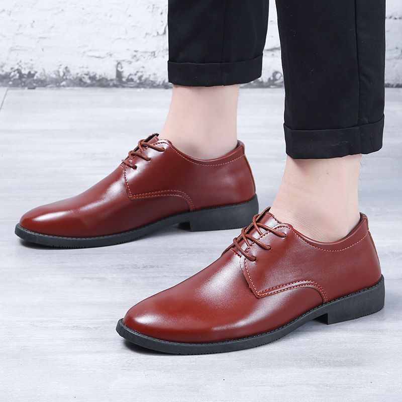 Men’s Shoes Business Formal Leather Shoes Men's Casual Leather Shoes Korean Style Trendy Shoes All Match Breathable Men's Leather Shoes Men_vogvips.com