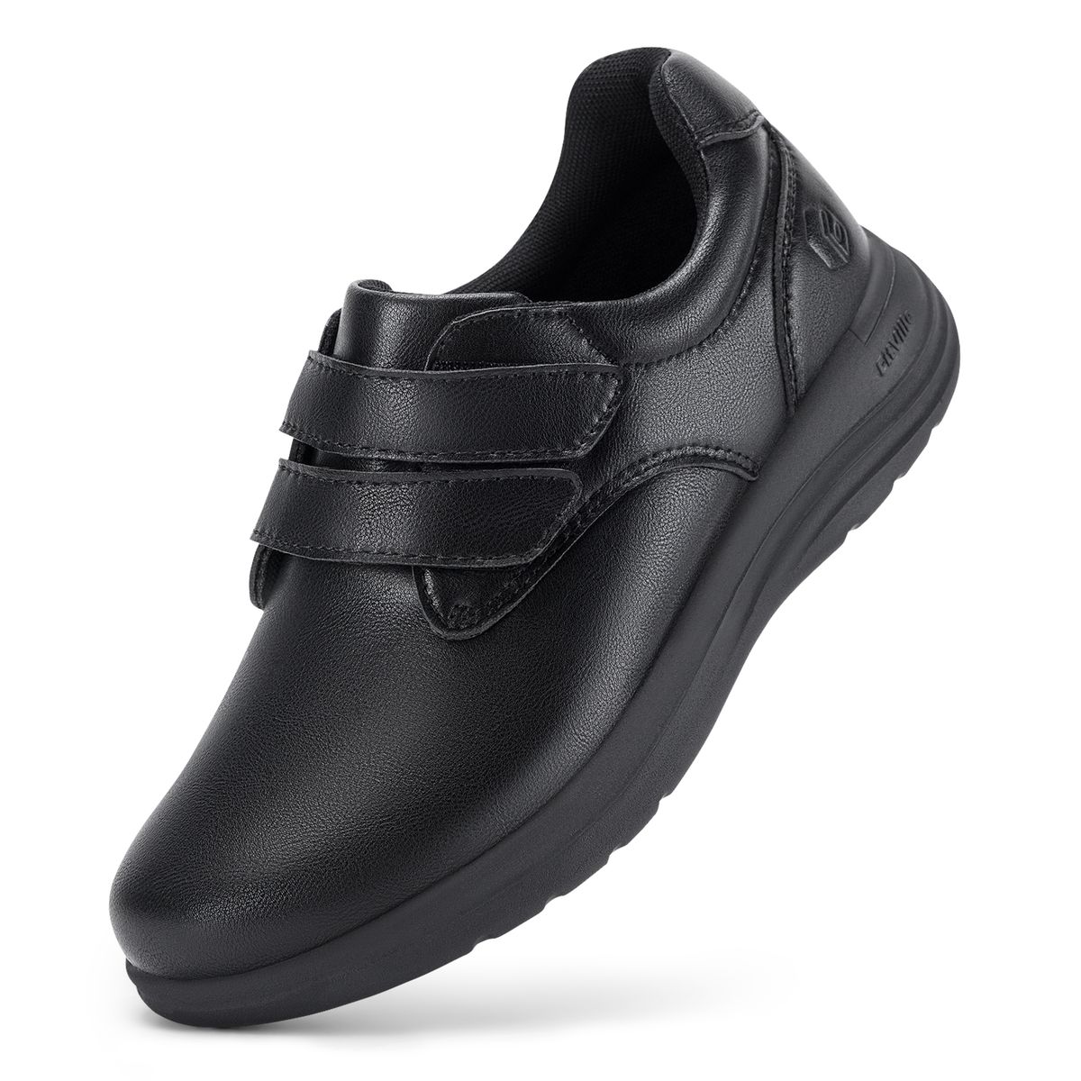 FitVille Leather Women's Diabetic Extra Wide Slip-On Walking Shoes For Womens Swollen Feet With Arch Support_vogvips.com