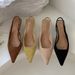 Velvet High Heels Stiletto Pointed Closed Toe Sandals Women's French Style 2026 New Summer Elastic Band Backless Single_vogvips.com