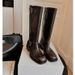 Grape Mom Studiolee Square Toe Versatile Chunky Heel Thick Sole Buckle Strap Over-the-Knee Mid-Calf Riding Boots For_vogvips.com