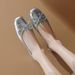Cameido 2025 New - Style Soft Genuine Sheepskin Ballet Shoes For Women. These Shoes Feature Bows, Low - Cut Openings, Flat Soles,_vogvips.com