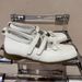 Openyy Pig Nose Mary Janes For Women, Korean New Edition, Casual, Thick Sole, Ballet Shoes With Single Button Closure._vogvips.com