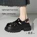 Cameido Women'S Platform Roman Sandals Knitted Ankle Wrap Caged Shoes With Strap Buckle Backless_vogvips.com