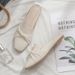 43 Large Size Foreign Trade Lazy Pearl Closed-Toe Half Slippers, Flat Sole, Fashionable Casual Bowknot Sandals For_vogvips.com