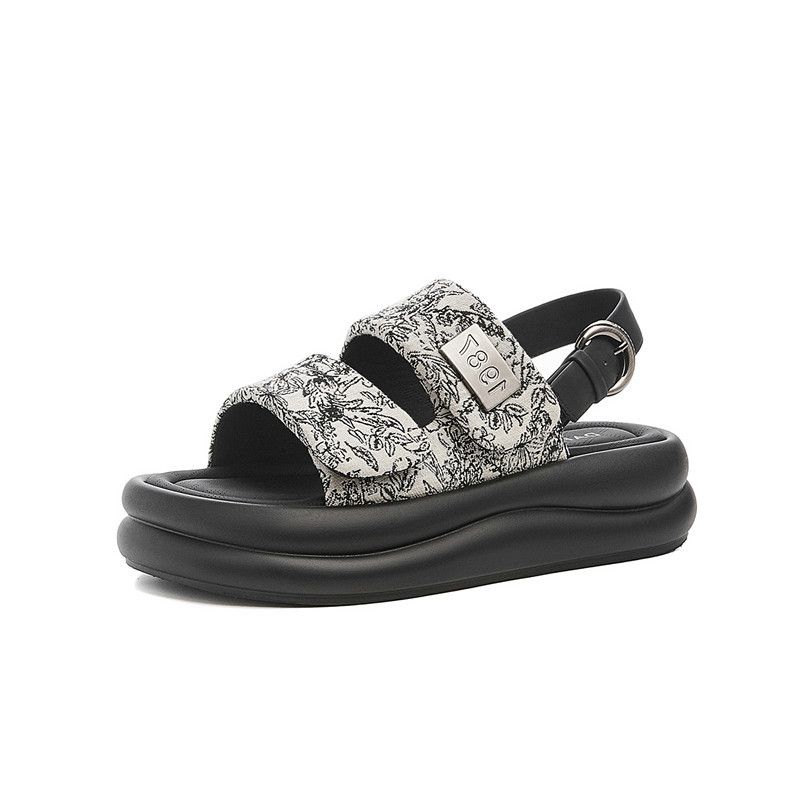 2024 Summer New Chinese Sandals Women Wear Thick Soled Buckle Roman Sandals Hipster Women_vogvips.com