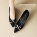 cameido Women's Spring - Style Fashion Low - Cut Single - Sole Shoes. Crafted From Skin - Friendly Cashmere Leather, These Shoes Feature Pearls,_vogvips.com