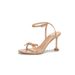 So Gentle It's A Foul! Nude One-strap Bow Sandals For Women, 2025 Summer New Style, Elegant Stiletto Heels_vogvips.com