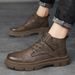 European Warm Series 2025 Autumn Winter New Fashion Work Short Boots Men's British Style High-top Casual Leather Shoes_vogvips.com
