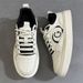 Top Layer Cowhide White Sneakers 2025 Summer New Thick Sole Breathable Casual Ultra-light Non-slip Youth Trendy Shoes_vogvips.com