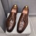 Large Size New Korean Business Men's British Style Brogue Leather Shoes_vogvips.com