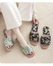 Women’s Shoes New Style Satin Embroidery Cowhide Bottom Home Sandals And Slippers National Trend Spring And Summer Open Ladies Flip Flops_vogvips.com