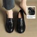 【Hand-grabbed Lambskin, Soft Sole And Soft Upper】Cameido British Loafers For Women, Low Heel Autumn Deep Slip-on Shoes_vogvips.com