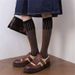 Men & Women's Houndstooth & Checkered Knee-High Socks – American Retro Style, Breathable Cotton, Vintage-Inspired Casual & Smart Socks_vogvips.com