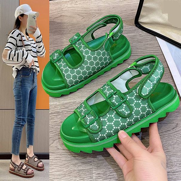 Plus Size Comfort Sandals For Women – Adjustable Velcro Strap & Thick Cushioned Sole For All-Day Support_vogvips.com