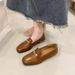Spring And Autumn New Soft Fashion Anti-slip Lazy Loafers, Small Leather Shoes, Flat Anti-slip Casual Lazy Shoes, Simple And Convenient_vogvips.com