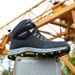 Men's High Top Steel Toe Safety Boots, Anti-Smashing Anti-Puncture, Microfiber Leather Upper, Non-Slip Rubber Sole For Miners, Construction Work Shoes_vogvips.com