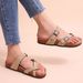 Kidmi New Fashion Women's Summer Cork Clogs Sandals Classic Women Mules Soft Suede Beach Slides With Adjustable Buckle_vogvips.com