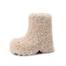 Height-Increasing Autumn Winter Fleece-Lined Snow Women's 2025 New Furry Warm Cotton Shoes Thick-Soled Short Boots Women_vogvips.com