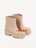 best Shoes New Shell 1 Toe Solid Color Fan-Shaped Trim Thick Sole Height-Increasing Short Tube Slip-On Fashion Versatile Rain_vogvips.com