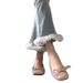 Nude Single Shoes Women's Inner Height Increase Flat-soled Ladyshoes French Temperament Ballet Shoes Light Mouth Soft Sole Doudou Shoes_vogvips.com