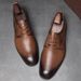 Bottom Polishing Style Formal Leather Shoes Men's Casual Leather Shoes Low-top Heightening Lace-up Men's Shoes_vogvips.com