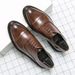 Men's Fashion Brown Business Derby Shoes New Lace-up Banquet Dress Shoes Office Black Wedding Groom Men's Shoes_vogvips.com