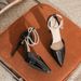 Qianluhui Korean-style Gentle Ladylike Pointed-toe Stiletto Shoes With Pearl Chain And Hollow High Heels_vogvips.com