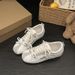 Silver-white Flat-soled Versatile Mary Jane Sneakers For Women, 2026 New Spring And Autumn Casual Sports Shoes, Forrest_vogvips.com