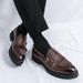 Men's Casual Loafers Slip-On Business Shoes With Thick Sole For Height Increase - Comfortable & Stylish Round-Toe Designer Footwear (Black/Brown)_vogvips.com