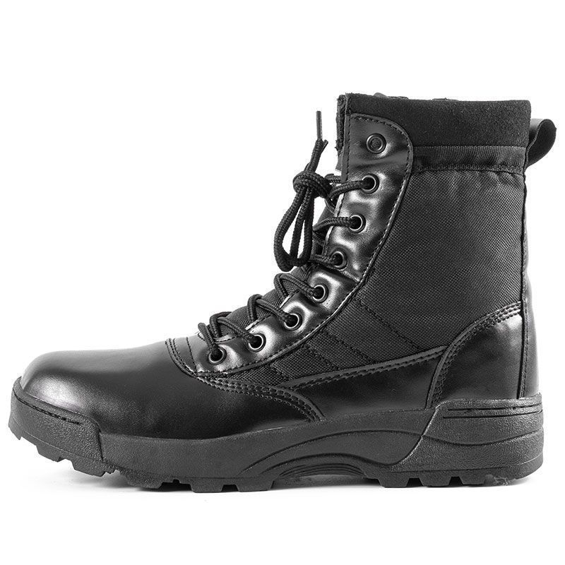 European Warm Series High-top Training Military Side Zipper Combat Men's Ultra-light Outdoor Tactical Boots Casual Hiking Shoes_vogvips.com