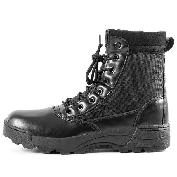European Warm Series High-top Training Military Side Zipper Combat Men's Ultra-light Outdoor Tactical Boots Casual Hiking Shoes_vogvips.com