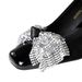 5296-H65 Korean Version Word With Rhinestone Buckle Mary Jane Single Shoe Square Toe Thick Sequin Bow Middle Heel_vogvips.com