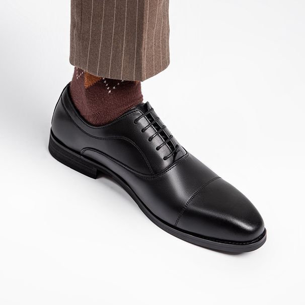 Euro Step Genuine Leather Oxford Formal Men Business Work Classic British Style All-Season Wedding Shoes_vogvips.com