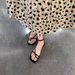 Suding Home! Square Head Cross Strap Set Toe Flat Sandals Women's Summer New Korean Edition Flat Sandals_vogvips.com