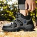 High-top Boots Men Comfortable Casual Durable Plush Outdoor Sports Shoes Men Breathable Anti-slip Lace-up Soft Hiking Shoes Men_vogvips.com