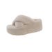 Autumn Winter 8CM Thick Sole For Women 2025 New Home Cross Furry Cotton Slippers_vogvips.com