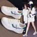Genuine Leather White For Women 2025 Spring And Autumn Lightweight Running Sports Women's Sneakers Korean Style Shoes_vogvips.com