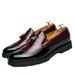 2025 New Korean Style Trendy Fashion Slip-On Casual Leather Shoes Men Brogue Pattern_vogvips.com