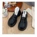 Round Toe Thick Sole Le Fu Single Shoe For Women, Black, College Style JK Small Leather Shoes, Versatile British 2025_vogvips.com