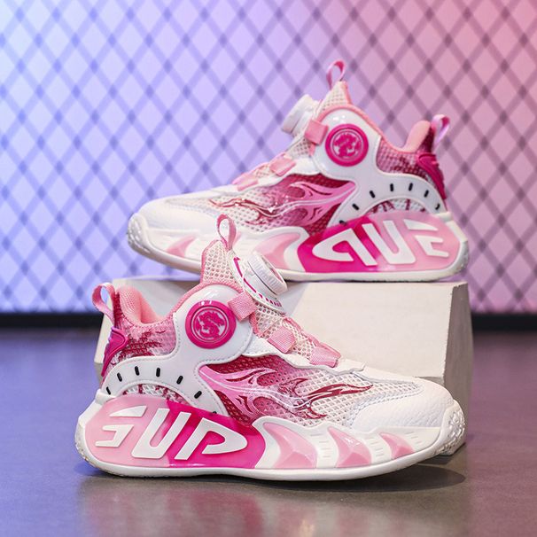 Children's Basketball Shoes, Boys' Sports Shoes With Friction Sound, Spring And Summer Girls' New Mesh Breathable And Lightweight Running Shoes_vogvips.com