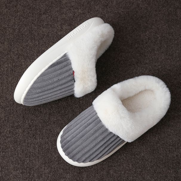 2025 New White Fur Cotton Warm Indoor Silent Soft Sole Winter Furry Slippers For Women_vogvips.com